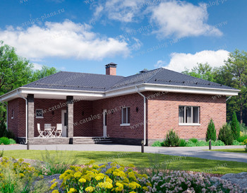 Л-77. Банный комплекс с террасой 12.46x12.46 метров